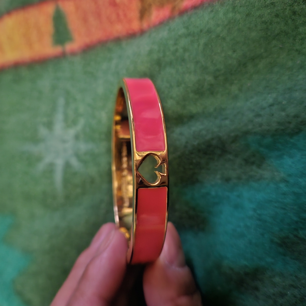 kate spade Gold and Pink Enamel Bracelet